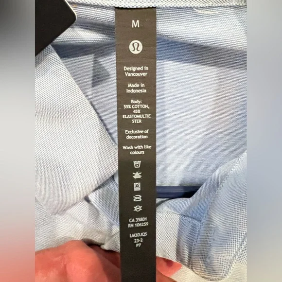 LULULEMON NWT SUPER COMFORTABLE! Men's Med Commission Lng Sleeve dress Shirt - Picture 7 of 10